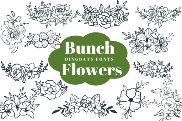 Bunch Flowers: A Dingbats Font for Creative Design