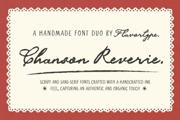 Chanson Reverie: Crafting Warmth with a Handmade Font Duo