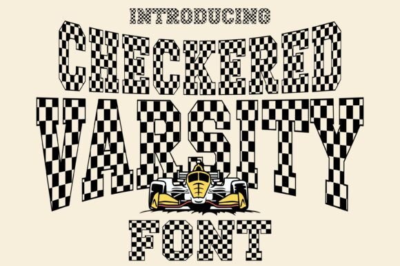 Checkered Varsity: Racing Aesthetic Meets Classic Block