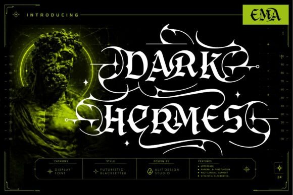 Dark Hermes Typeface: Commanding Attention in Modern Design