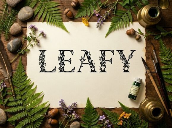 Leafy: A Decorative Display Font for Unforgettable Branding