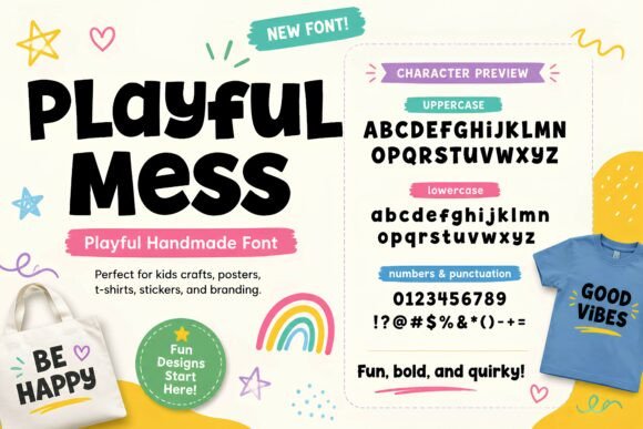 Playful Mess: A Handmade Font for Creative Projects