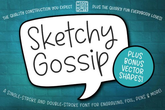 Sketchy Gossip: The Playful Font for Single-Line Creations