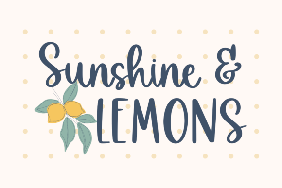 Sunshine & Lemons: A Font with Handmade Heart