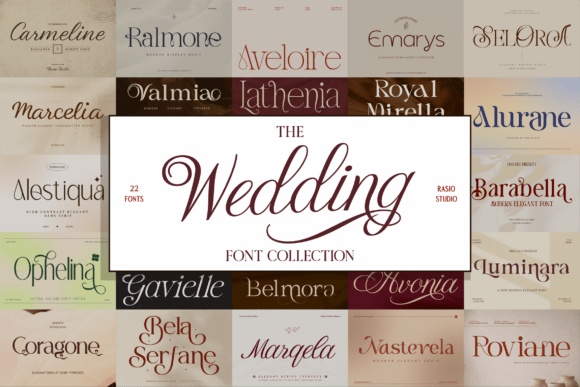 Wedding Font Collection: 22 Typefaces for Timeless Design
