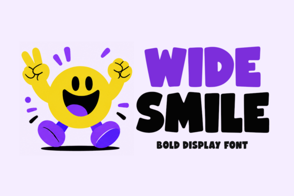 Wide Smile: The Bold Display Font That Radiates Joy